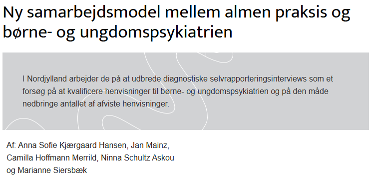 tidsskrift almen praksis